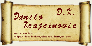Danilo Krajčinović vizit kartica